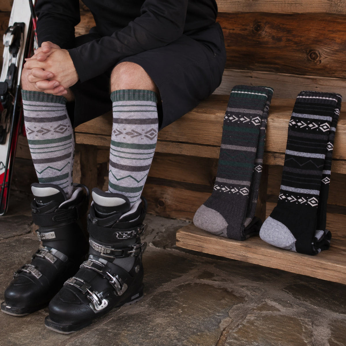 ถุงเท้าสกีขนแกะเมอริโนสำหรับผู - Thermal Sock Winter บทวิจารณ์และราคา