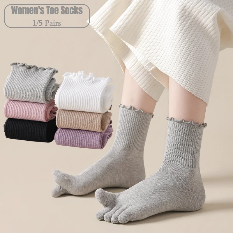 1/5 คู่ ถุงเท้าห้านิ้วสำหรับผู - Toe Sock Split บทวิจารณ์และราคา