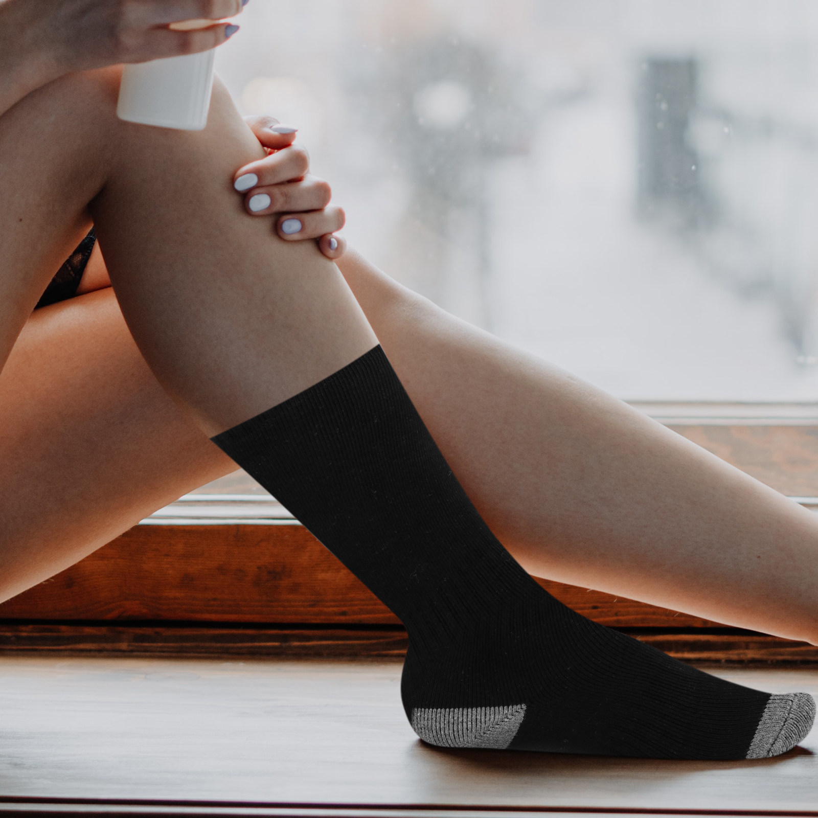 1 ชุด ถุงเท้าทำความร้อนไฟฟ้า U - Thermal Sock Winter บทวิจารณ์และราคา