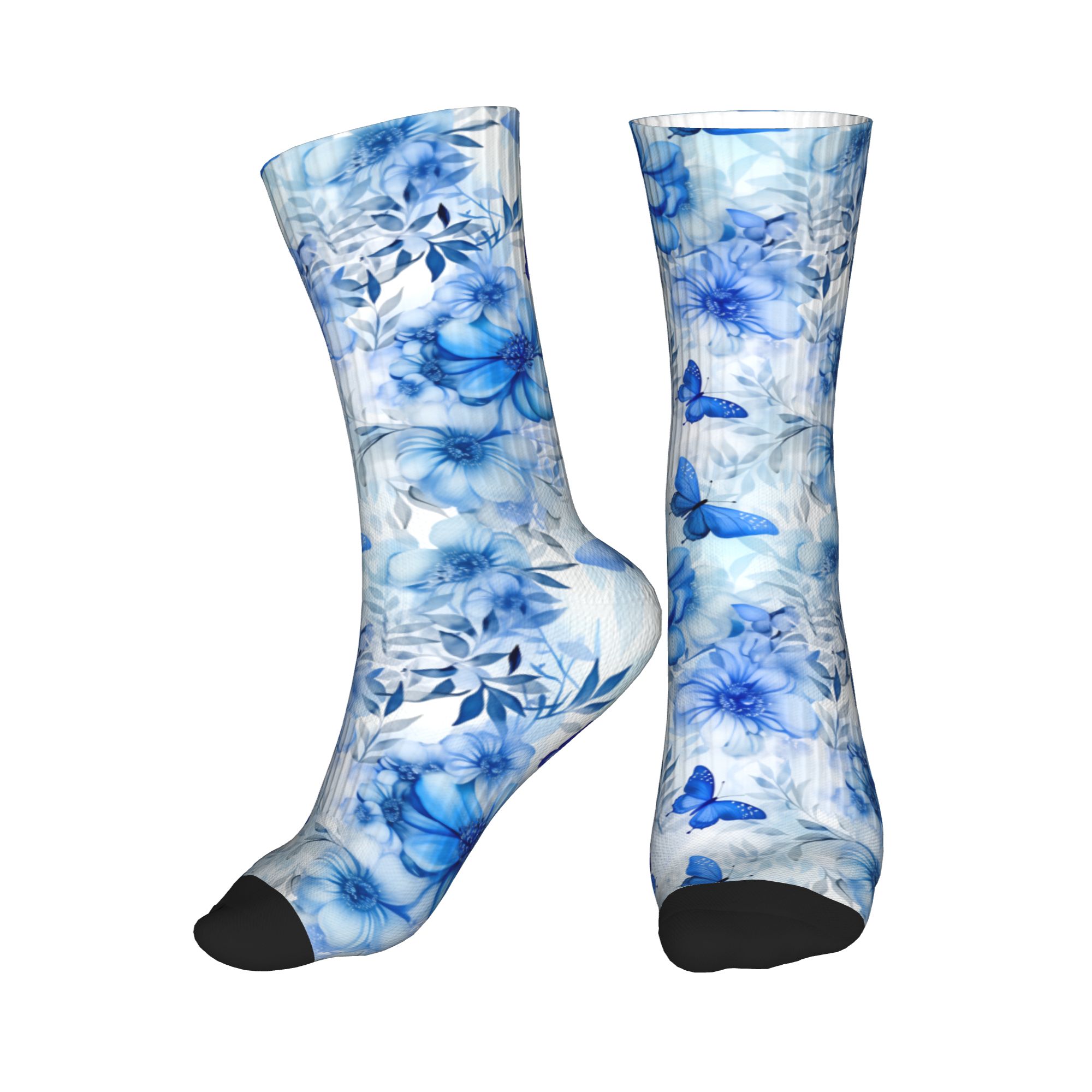 ถุงเท้าบัลเล่ต์ลายผีเสื้อสีฟ้า - Dress Sock Men บทวิจารณ์และราคา