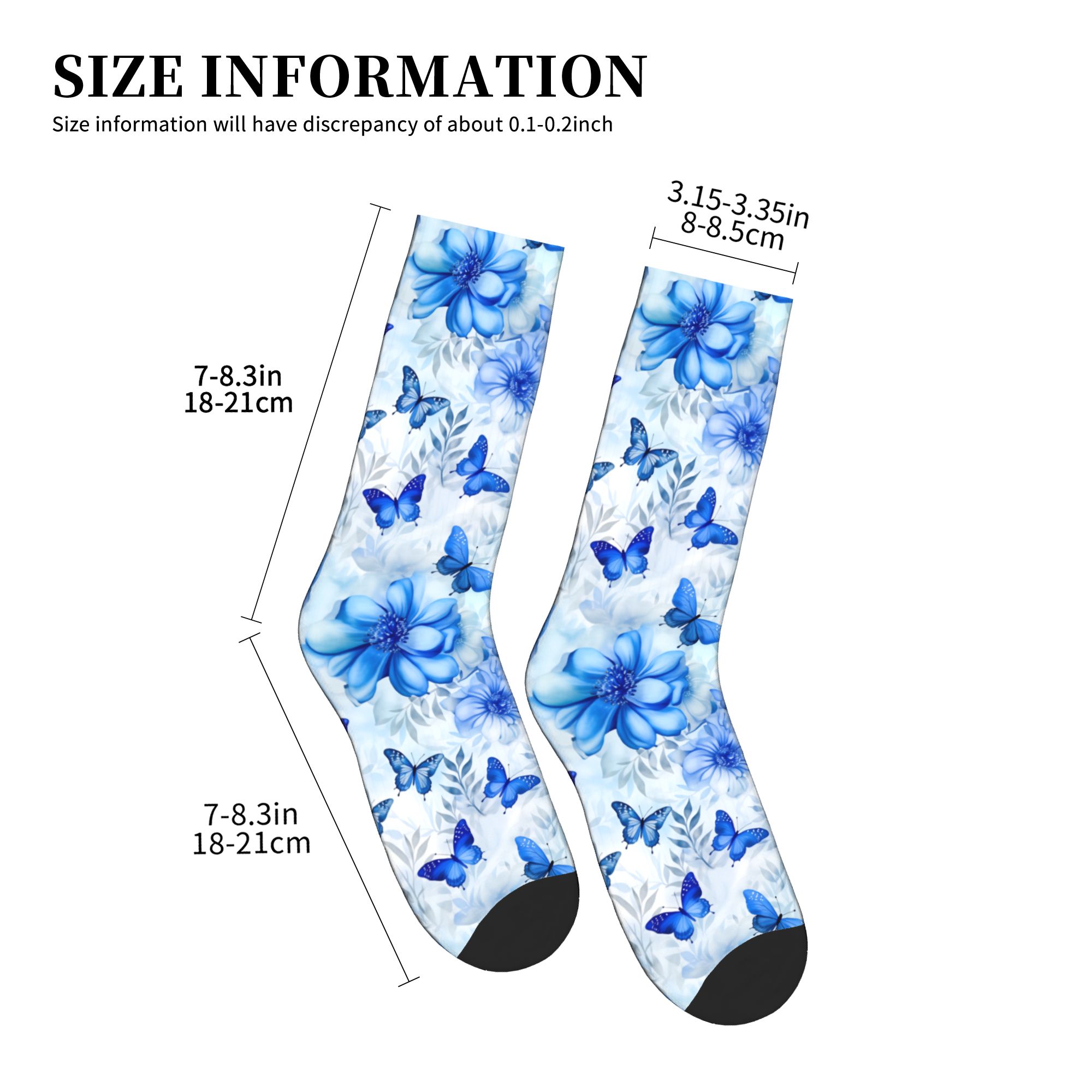 ถุงเท้าบัลเล่ต์ลายผีเสื้อสีฟ้า - Dress Sock Men บทวิจารณ์และราคา
